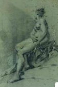 Figure De Femme Nue Assise by Giovanni Battista Piazzetta
