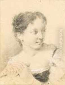 Portrait Of Rosa, The Artist's Wife by Giovanni Battista Piazzetta