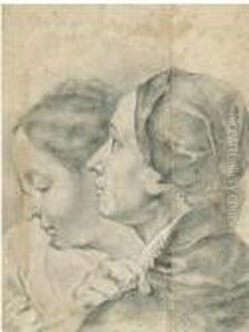 Studio Di Teste by Giovanni Battista Piazzetta