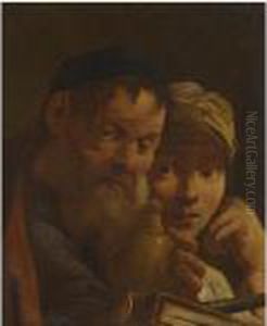 Study Of A Master And His Pupil by Giovanni Battista Piazzetta
