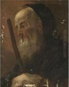 Study Of A Bearded Hermit Saint, Head And Shoulders, Possibly Anthony The Great