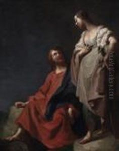 Christ And The Samaritans By The Well by Giovanni Battista Piazzetta