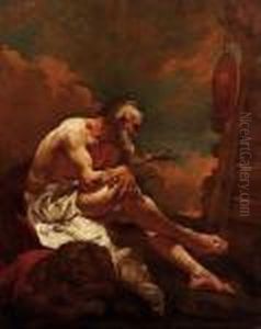 San Gerolamo In Meditazione by Giovanni Battista Piazzetta