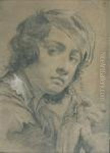 Jeune Homme Jouant Du Luth by Giovanni Battista Piazzetta