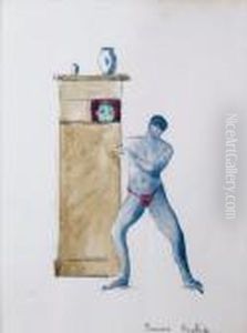 L'homme Disparaissant Dans Le Meuble by Francis Picabia