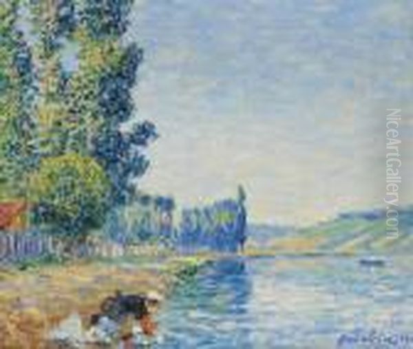 Laveuse Sur Les Bords De L'yonne - view 1