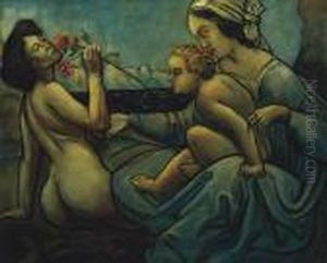 Madone Et Enfant Avec Nu by Francis Picabia