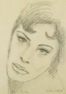 Portrait (presume De Simone Signoret) by Francis Picabia