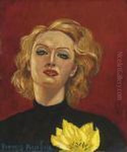 Femme A Fleur Jaune