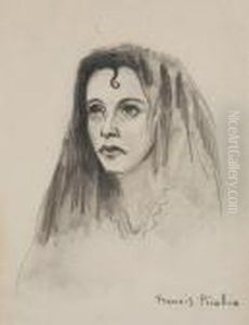 Espagnole Crayon Et Fusain Sur Papier by Francis Picabia