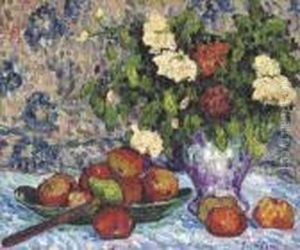 Nature Morte Aux Pommes Et Fleurs by Francis Picabia