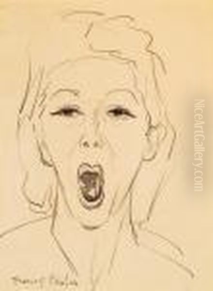 Tete De Femme Bouche Ouverte - view 1