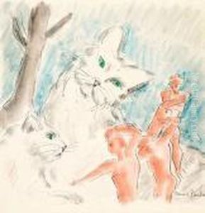 Chats Et Personnages by Francis Picabia
