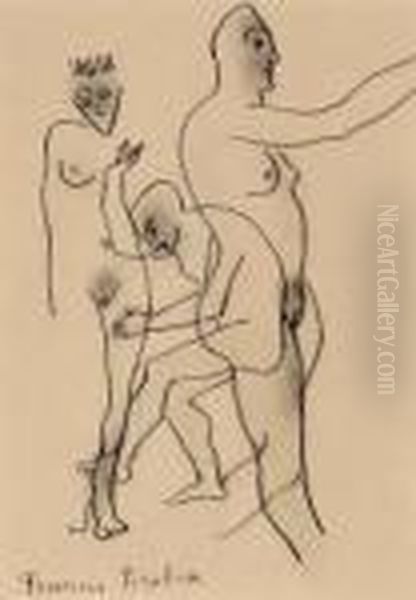 Trois Personnages Nus - view 1