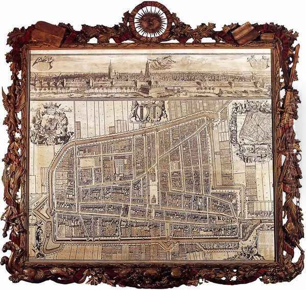 Map and Profile of Delft 1729 - view 1