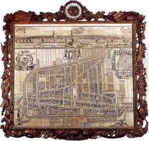 Map and Profile of Delft 1729