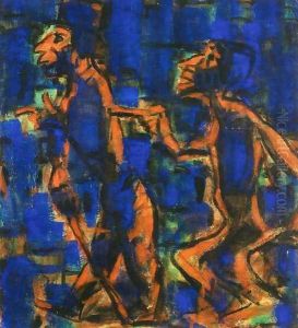 Two Gypsies by Christian Rohlfs