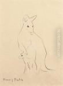 Kangourou Et Son Petit, Circa 1940