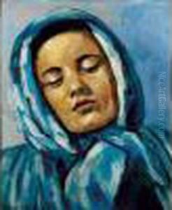Femme Au Foulard Bleu, Circa 1940-1942