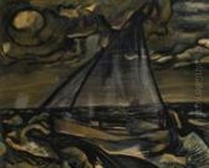Segelboot Im Sturmischen Meer. by Francis Picabia