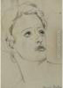  Le Regard, Tete D'homme Tournee Vers La Droite 