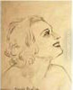 Portrait De Femme De Profil, Vers 1940 by Francis Picabia