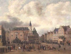Announcement of the Peace of Breda in the Grote Markt, Haarlem, c.1667 by Gillis Rombouts