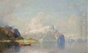 Crossing the fjord by Georg Anton Rasmussen