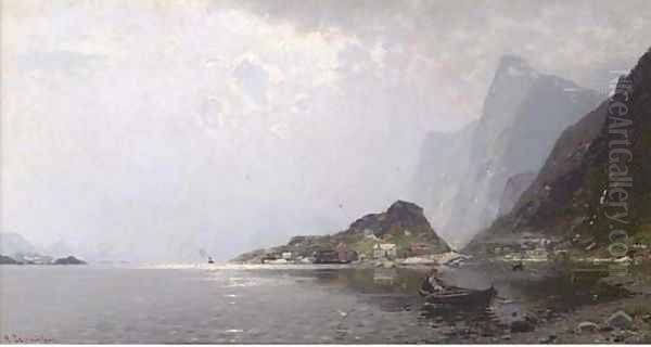 Rowing out on a Norwegian Fjord - view 1