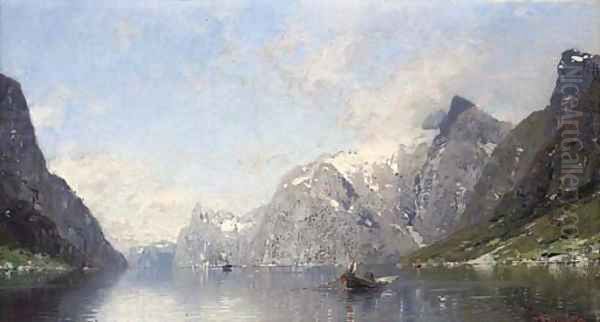 Rowing on a Norwegian Fjord - view 1