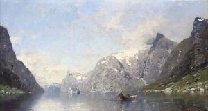 Rowing on a Norwegian Fjord by Georg Anton Rasmussen