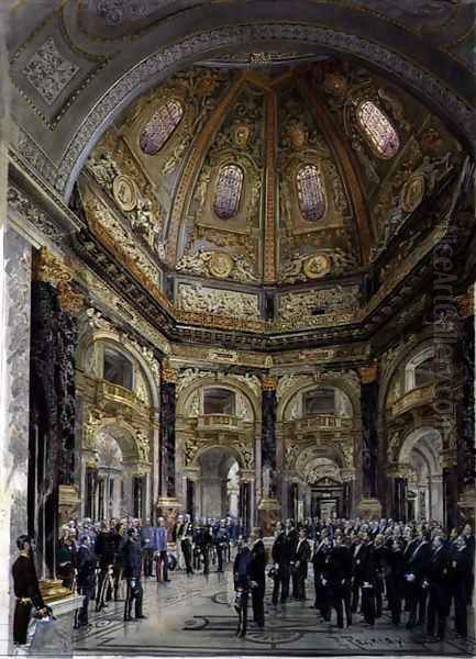 Visit of Emperor Franz Joseph I of Austria 1830-1916 to the Kunsthistorisches Museum in 1891, 1893 - view 1
