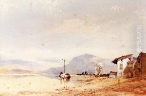 On Lake Como, North Wales by Thomas Miles Richardson, Jnr.