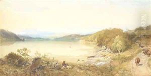 Loch Awe, from the Ford End, Cruachan in the distance, Argyllshire by Thomas Miles Richardson, Jnr.