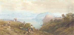 Peasants on the coast before the Island of Ithaca by Thomas Miles Richardson, Jnr.