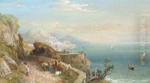 The Amalfi coast by Thomas Miles Richardson, Jnr.