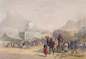 Temple of Ahmed Shauh, King of Afghanistan, Kandahar, plate 27 from Scenery, Inhabitants and Costumes of Afghanistan, engraved by Robert Carrick c.1829-1904 1848 Temple of Ahmed Shauh, King of Afghanistan, Kandahar, plate 27 from Scenery, Inhabitants and Costumes of Afghanistan, engraved by Robert Carrick c.1829-1904 1848