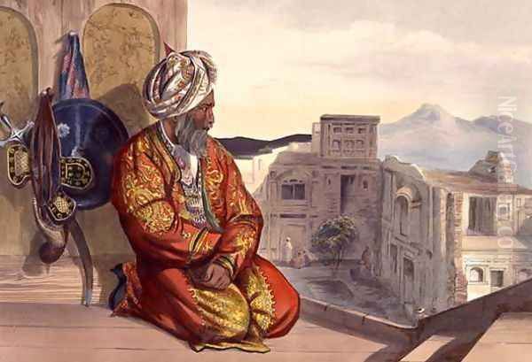 Atmaran Hindoo of Peshawar, plate 9 from Scenery, Inhabitants and Costumes of Afghanistan, engraved by Robert Carrick c.1829-1904 1848 - view 1