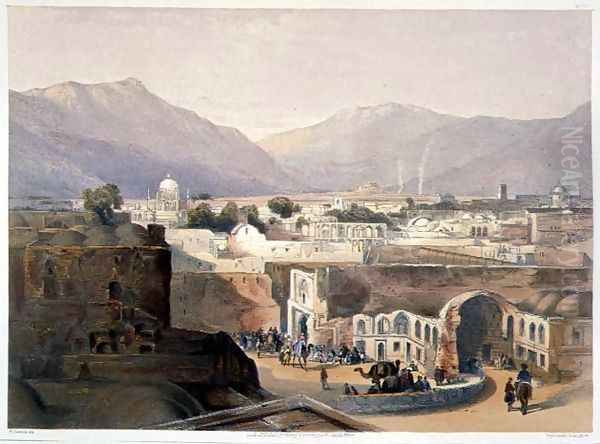 Interior of the City of Kandahar from the House of the Sirdar 'Meer Dil Khaun' Brother of the King of Caubul, plate 23 from Scenery, Inhabitants and Costumes of Afghanistan, engraved by R. Carrick c.1829-1904, 1848 - view 1