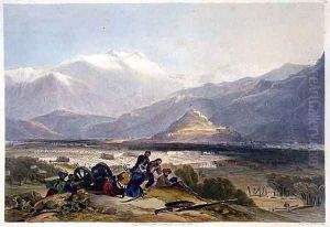Bala Hissar and City of Kabul with the British Cantonments from the Ba Maroo Hill, Hostilities Commencing, plate 16 from 'Scenery, Inhabitants and Costumes of Afghanistan, engraved by R. Carrick c.1829-1904, 1848 Bala Hissar and City of Kabul with the British Cantonments from the Ba Maroo Hill, Hostilities Commencing, plate 16 from 'Scenery, Inhabitants and Costumes of Afghanistan, engraved by R. Carrick c.1829-1904, 1848