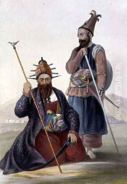 Chief Executioner and Assistant of His Majesty the Late Shah, plate 14 from Scenery, Inhabitants and Costumes of Afghanistan, engraved by Robert Carrick fl.1845 1848 - view 1