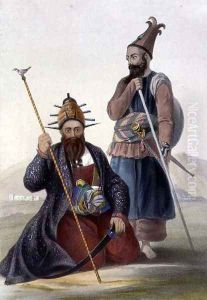 Chief Executioner and Assistant of His Majesty the Late Shah, plate 14 from Scenery, Inhabitants and Costumes of Afghanistan, engraved by Robert Carrick fl.1845 1848 Chief Executioner and Assistant of His Majesty the Late Shah, plate 14 from Scenery, Inhabitants and Costumes of Afghanistan, engraved by Robert Carrick fl.1845 1848