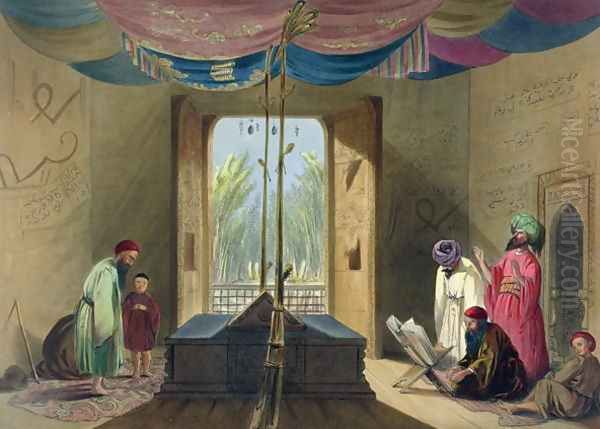 Mosque and Tomb of the Emperor Sooltaun Mahmood of Ghuznee, plate 10 from Scenery, Inhabitants and Costumes of Afghanistan, engraved by Robert Carrick c.1829-1904 1848 - view 1