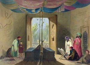Mosque and Tomb of the Emperor Sooltaun Mahmood of Ghuznee, plate 10 from Scenery, Inhabitants and Costumes of Afghanistan, engraved by Robert Carrick c.1829-1904 1848 Mosque and Tomb of the Emperor Sooltaun Mahmood of Ghuznee, plate 10 from Scenery, Inhabitants and Costumes of Afghanistan, engraved by Robert Carrick c.1829-1904 1848