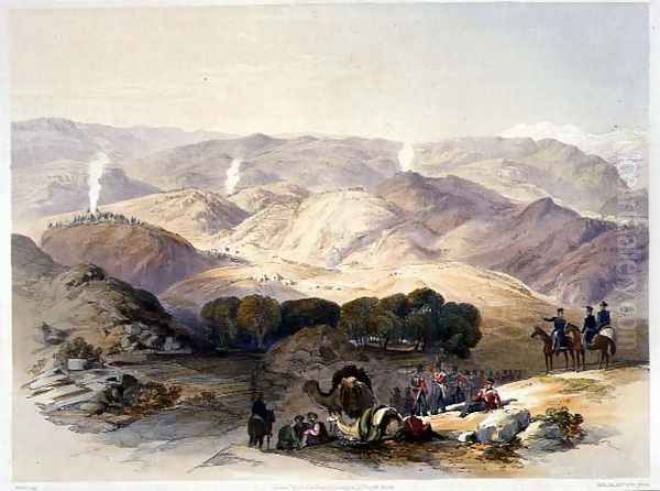 Jugdelluk, the Last Stand Made by General Elphinestone's Army in the Calamitous Retreat, plate 21 from Scenery, Inhabitants and Costumes of Afghanistan, engraved by Hulme, 1848 - view 1
