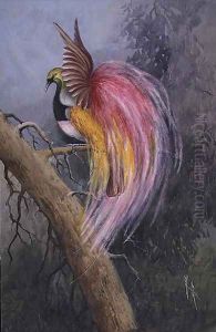 Red-plumed Bird of Paradise, 1917 by Marian Ellis Rowan