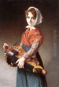 The Hurdy-Gurdy Girl by Jules Richomme