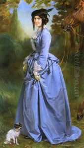 Portrait of a Woman in Riding Costume by Leon Louis Antoine Riesener