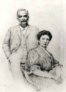 Adolphe Giraudon 1849-1929 and his wife, Claire, 1907 by Auguste Raynaud
