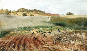 The Rooks Parliament, 1858 by John Samuel Raven